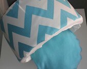 Cat bed, dog bed, designer bed, cat cave, turquoise, chevron pattern