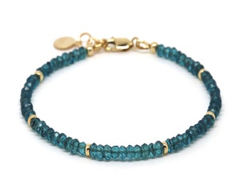 London Blue Topaz gemstone bracelet.