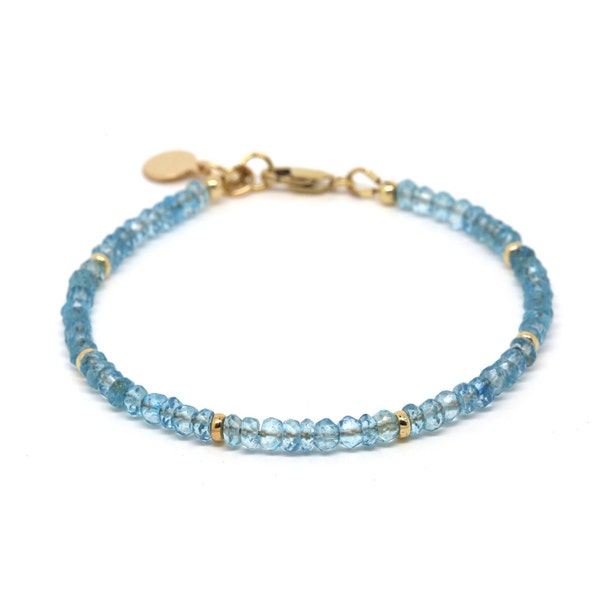 Sky Blue Topaz gemstone bracelet.