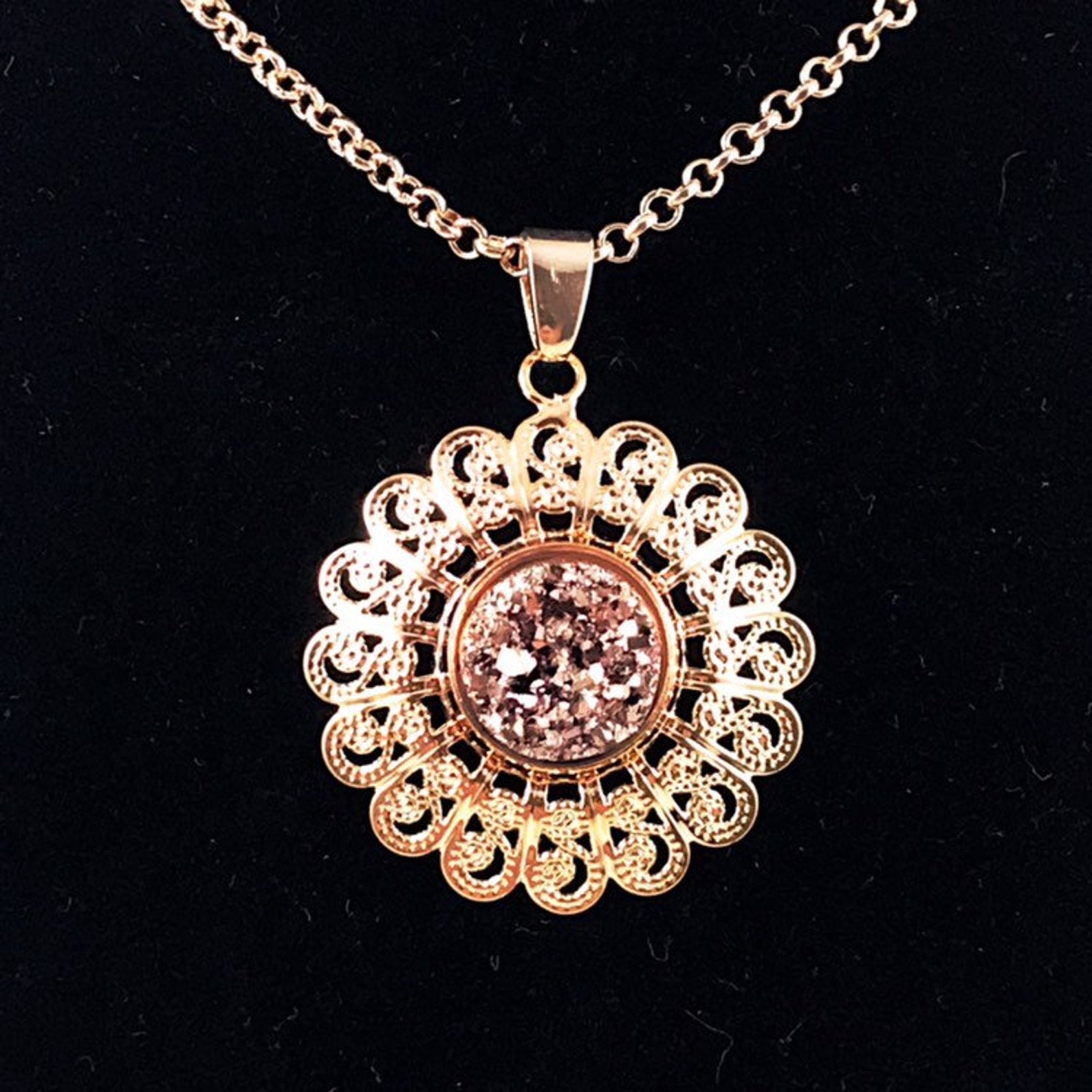 Bridesmaid Gifts Rose Gold Druzy Jewelry Set Rose Gold Etsy