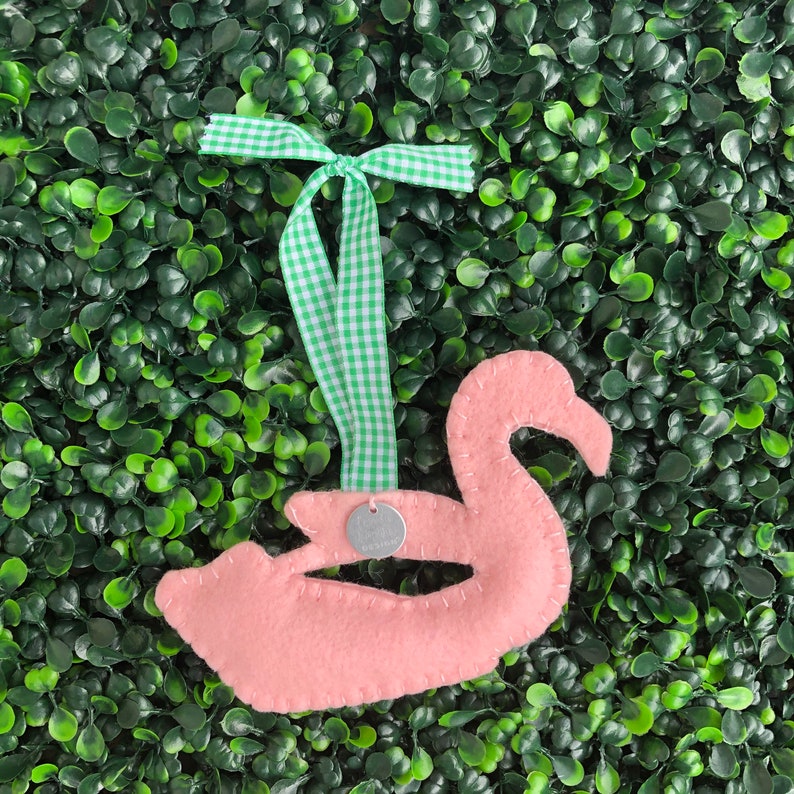 Flamingo Pool Float Christmas Ornament Colorful Christmas Etsy