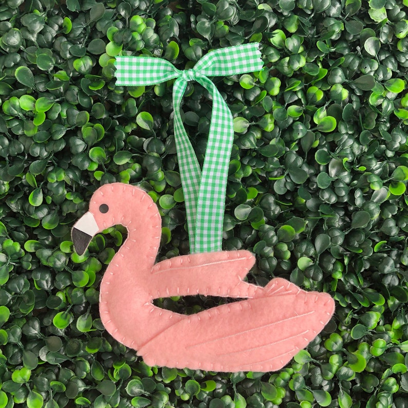 Flamingo Pool Float Christmas Ornament Colorful Christmas Etsy