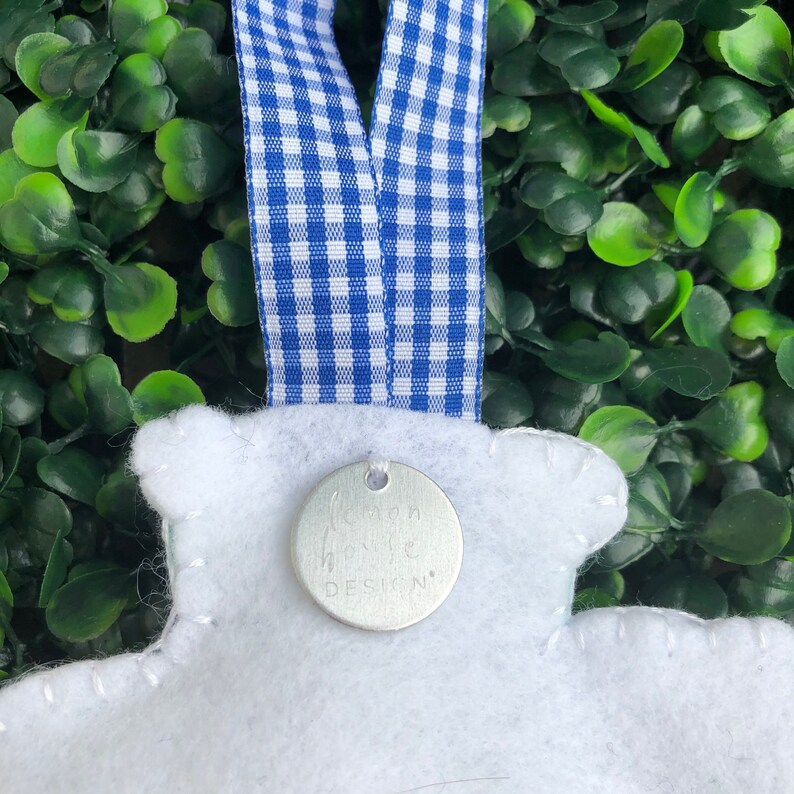 Palm Beach Chic Elephant Stool Christmas Ornament Blue and White Chinoiserie Chic