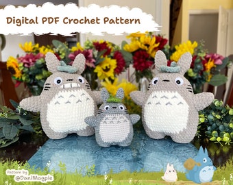 DIGITAL PDF Totoro Crochet Pattern Tutorial
