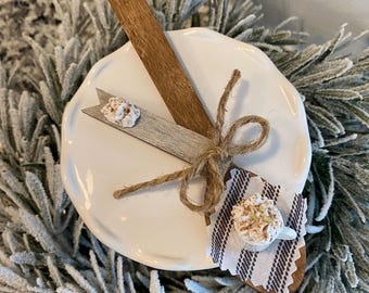 SALDI**** Caffè, cucchiaio di legno, finta torta, decorazione per vassoio a più livelli, decorazioni per la cucina