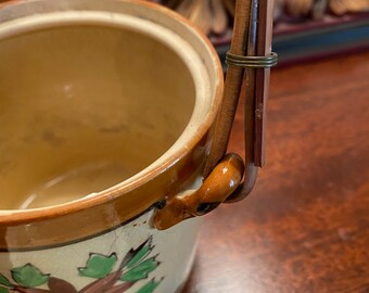 アンティーク  ジンボトル Vintage Hand Painted Japanese Biscuit Barrel; Original