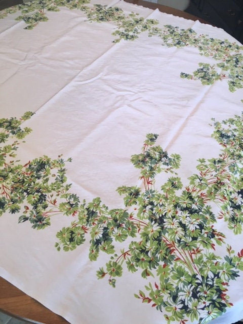 California Hand Prints Tablecloth Vintage Tablecloth Retro Etsy