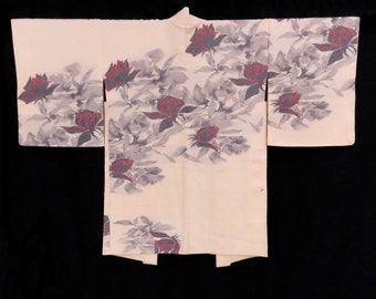 Kimono giapponese vintage / Haori / Giacca / Kumoi-Chirimen / D53