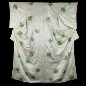 Vintage Japanischer Kimono / Komon / Hanaguruma / Blumenwagen / Mon-Rinzu / B38
