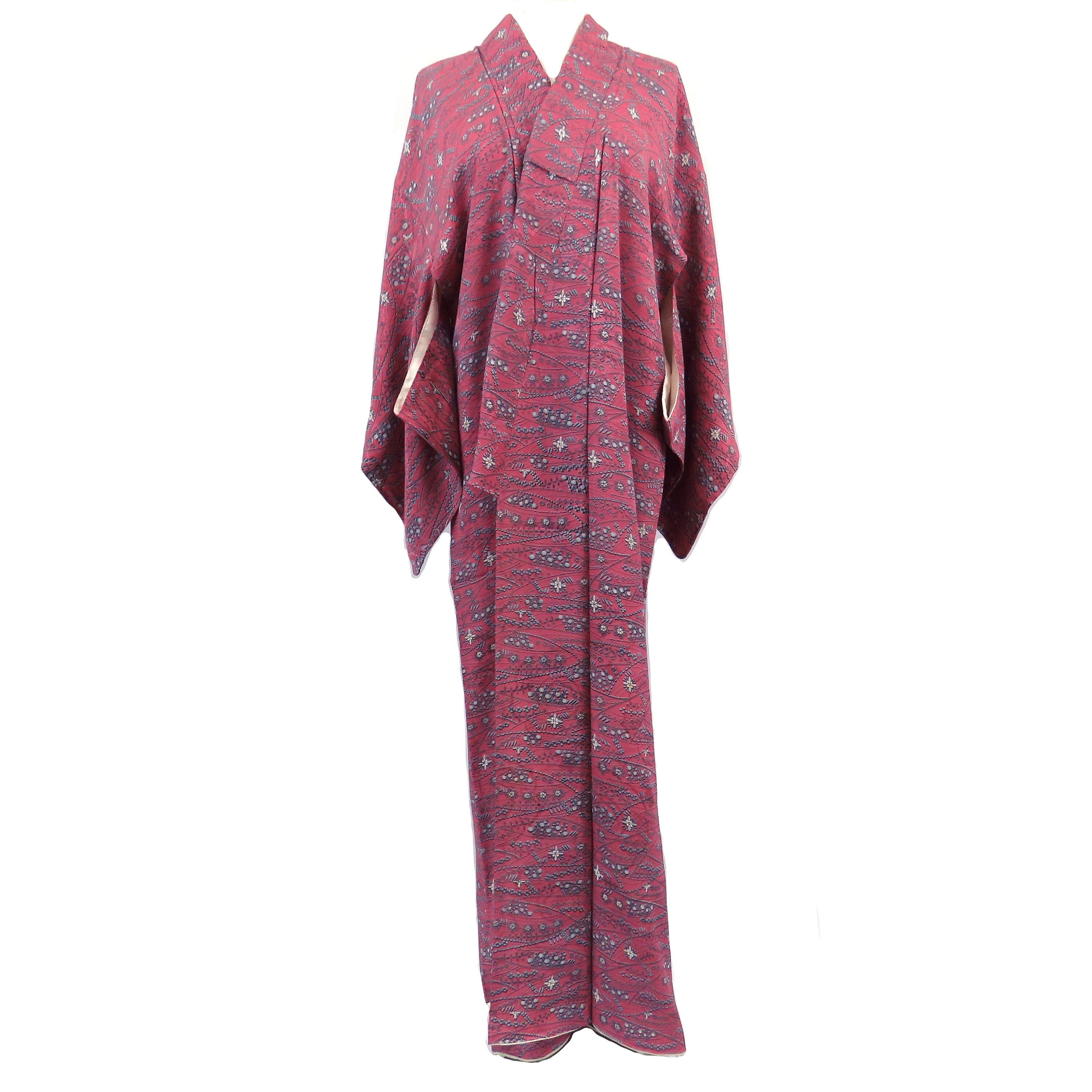 Vintage Japanese Kimono / Komon / Mon-kinsya / D73 - Etsy