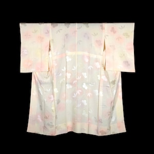 Vintage Japanese Kimono / Nagajuban / Pink / L92