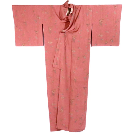 Vintage Japanese Kimono / Komon / Kumoi-Chirimen … - image 4