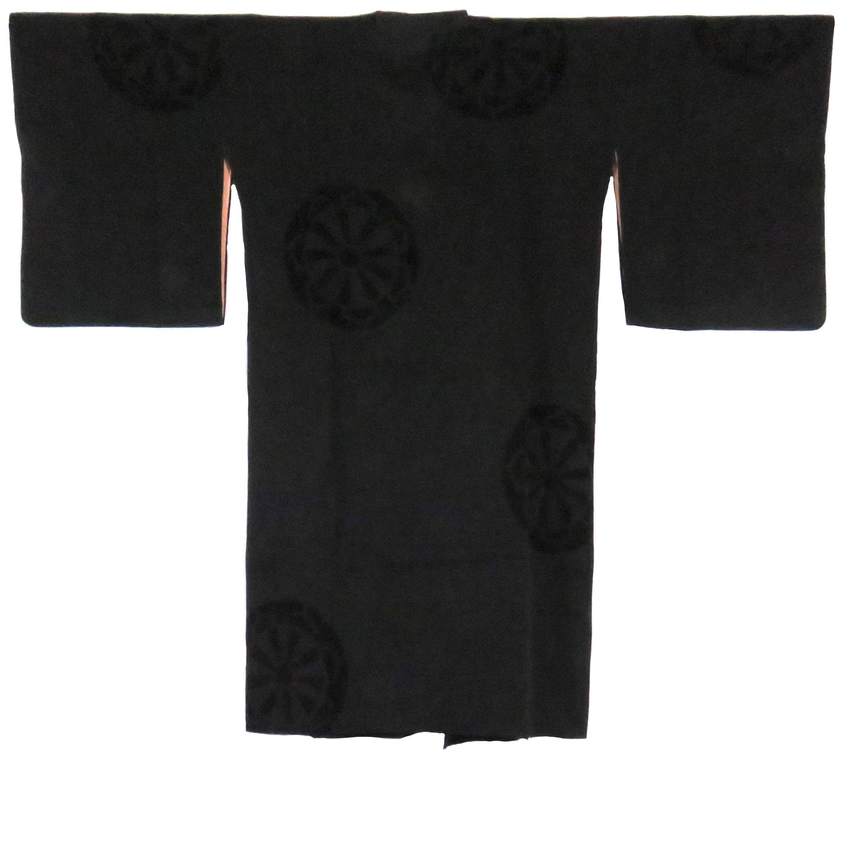 Vintage Japanese Kimono / Michiyuki / Koma-rinzu / Genjiguruma