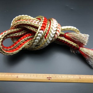 Vintage Japanese Obi-Jime / Cord / L265 / Kimono Accessory / Kumihimo