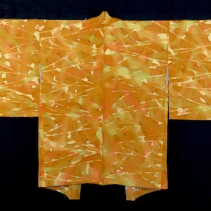 Vintage Japanese Kimono Jacket / Haori / Komon / Gosho Ningyo / Kawari-Chirimen / B96