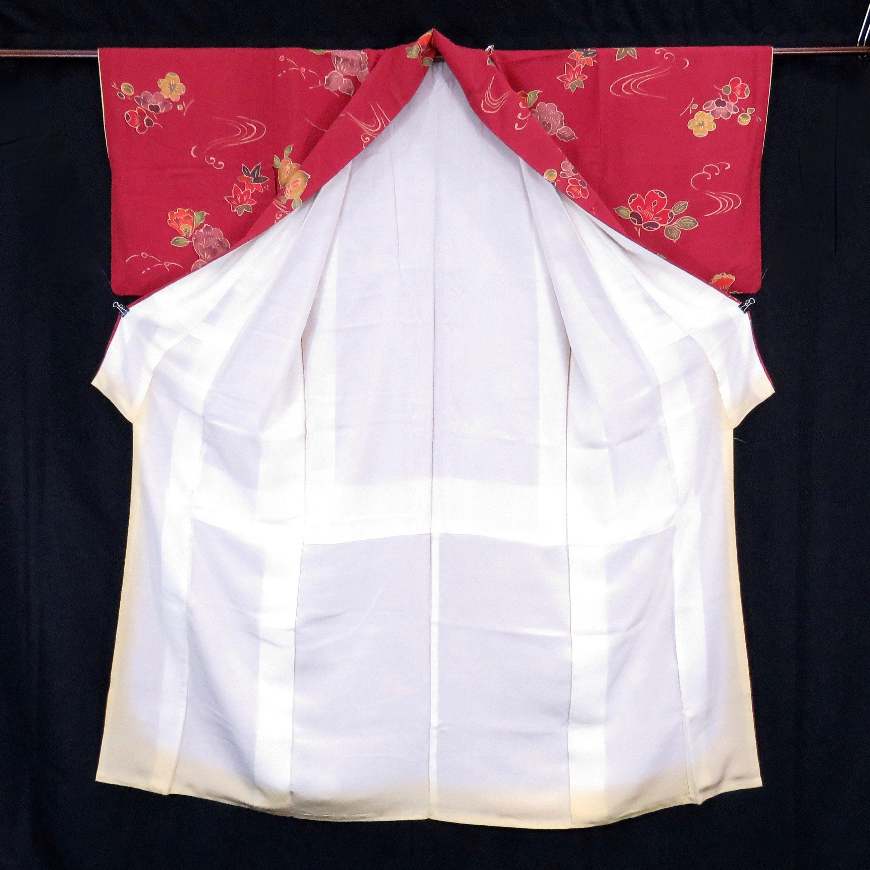 Vintage Japanese Kimono / Komon / Kawari-hutakoshi-chirimen