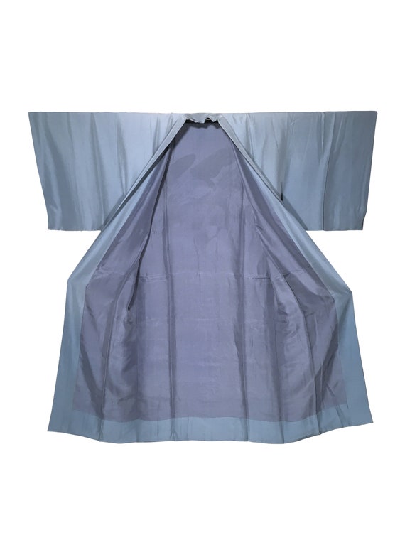 Vintage Japanese Kimono / Men's Juban / Blue / Si… - image 2