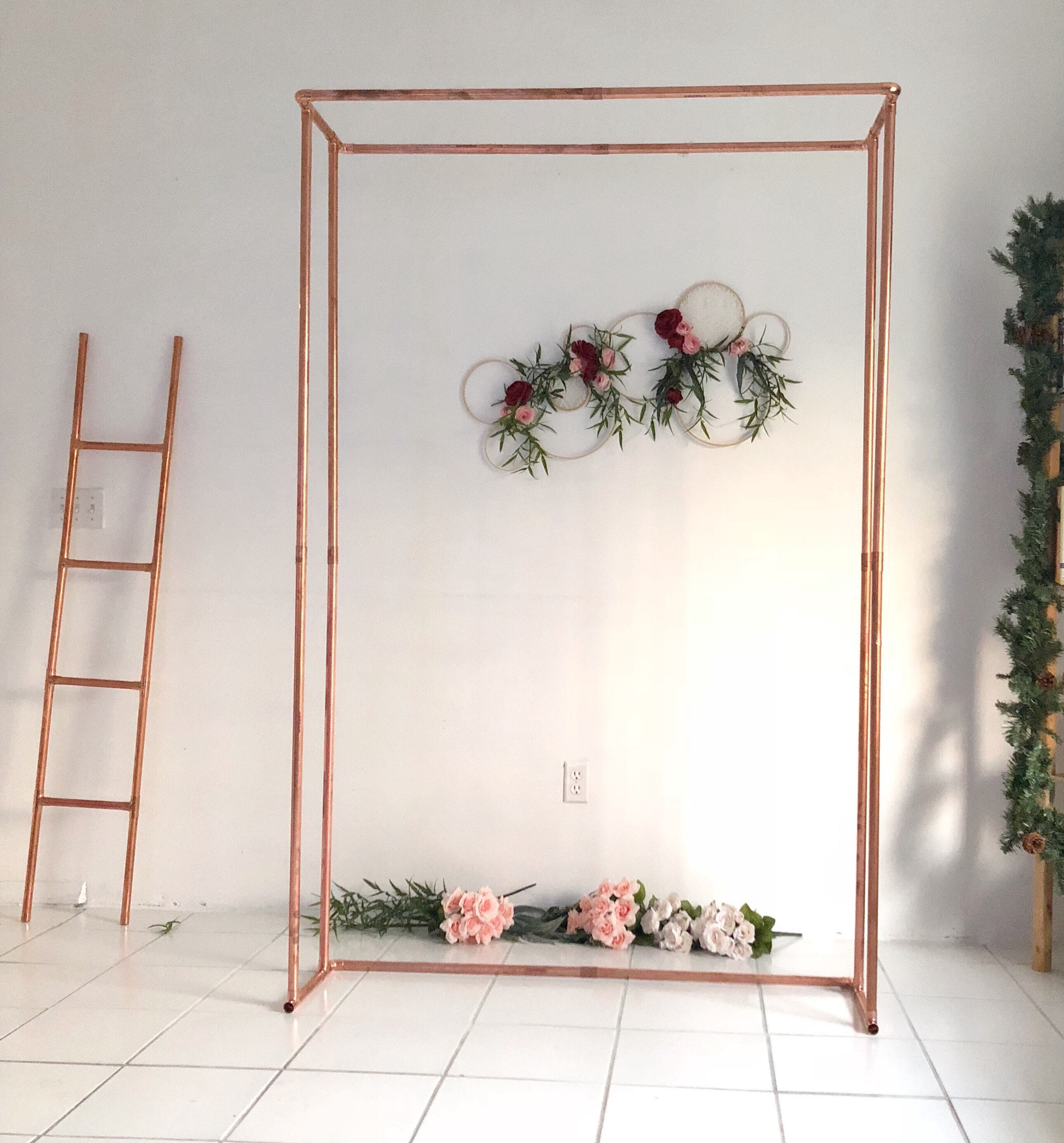 Double Copper Pipe Backdrop DoubleFrame Copper Arch Wedding Etsy