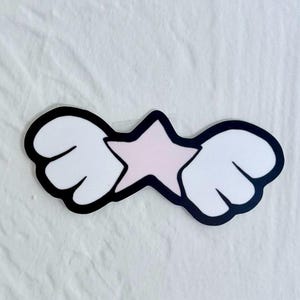 Star & Angel Wings Y2K Coquette Sticker 2&quot;