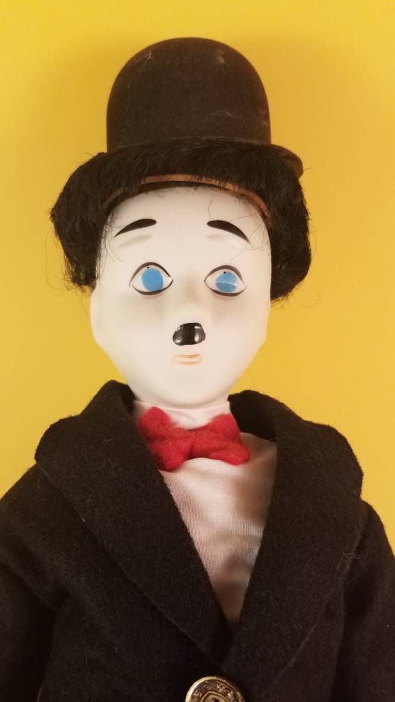 Vintage Charlie Chaplin Porcelain Doll Etsy