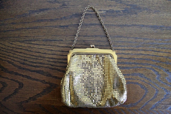 Antique Whiting & Davis Gold Mesh Purse - image 1