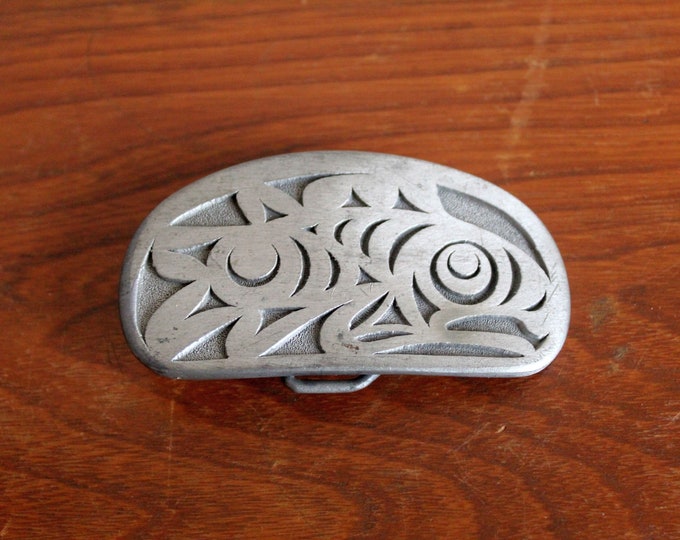 Fish Belt Buckle Alaskan Frontier Arts Designed by Dale Faulstich 1991 ...