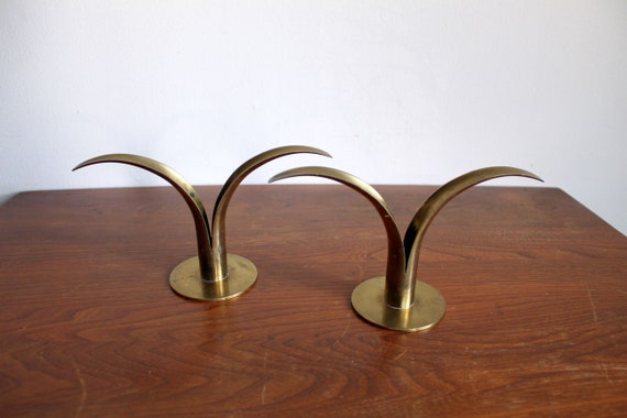 Ystad Metall Brass Candle Holders Made in Sweden