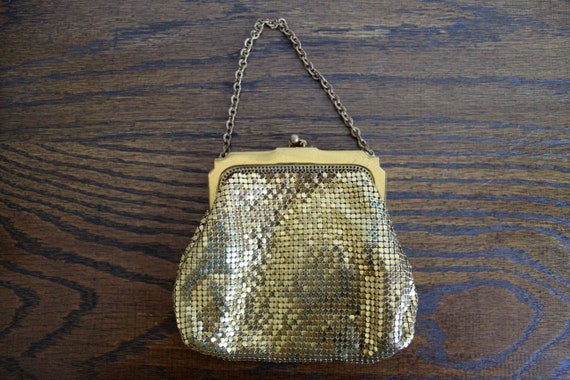 Antique Whiting & Davis Gold Mesh Purse - image 5