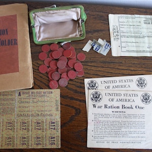 1940&#39;s War Ration Books and Tokens