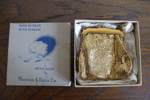 Antique Whiting & Davis Gold Mesh Purse - image 2