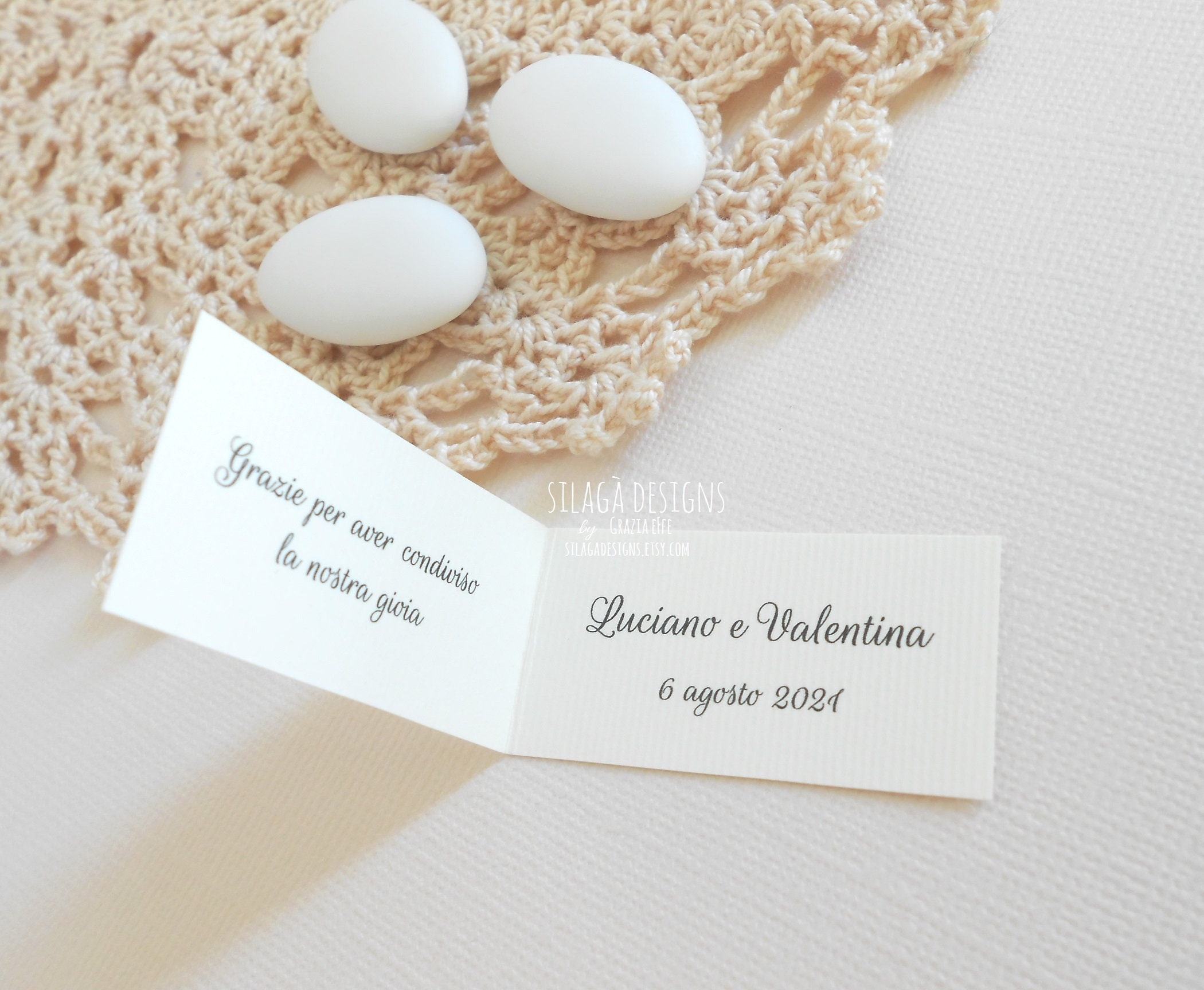50 Biglietti Di Ringraziamento Per Matrimonio – Formato DIN A6, Bianco Con Laccatura UV Lucida, Retro Con Campo Indirizzo