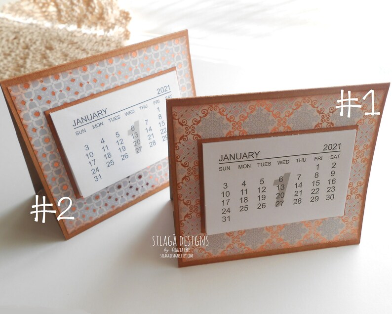 Mini Girly Desk Calendar 2023 With Foil Paper and Mini Back - Etsy