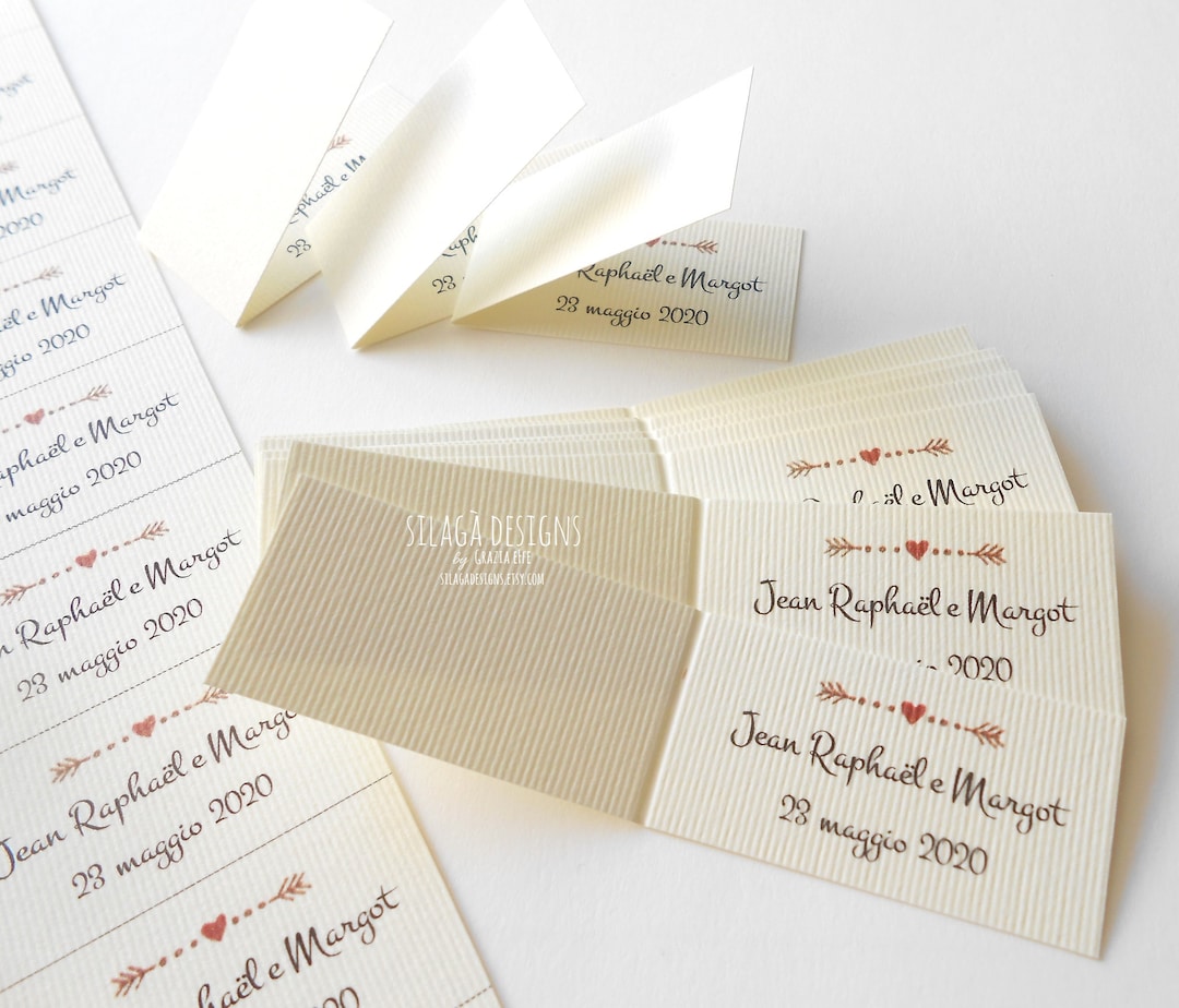 PRINTSERVIS 100 Bigliettini Bomboniera (Foro a Scelta) - Personalizzali