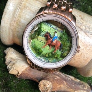 Terrarium Time Watch World: "Back In The Saddle Again"  Tiny Terrarium, Terrarium gifts, Miniature Art, Horse Lovers, Gifts for her