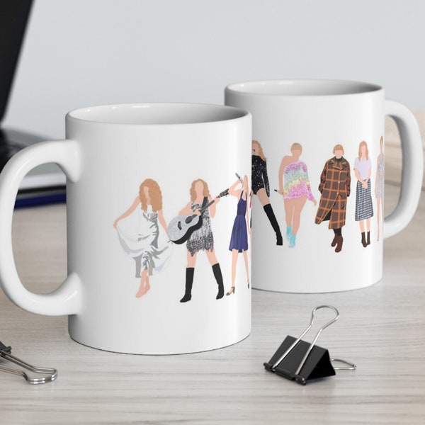 Taylor Swift Eras Ceramic Coffee Mug - 11 oz | Taylor Swift Fan Gift | Gift for Swifties | Taylor Swift Mug | Swiftie Collectible | Eras Mug