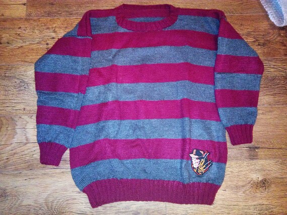 A Nightmare On Elm Street Freddy Krueger Sweater Jumper Knitted XL A Nightmare On Elm Street Freddy Krueger Sweater Jumper Knitted XL