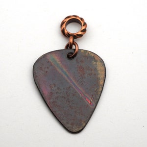 Sing from your heart pendant, etched copper guitar pick, inspirational jewelry, 30mm image 3