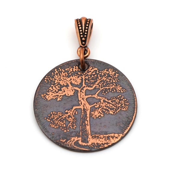 Round Copper Tree Pendant Round Copper Tree Pendant