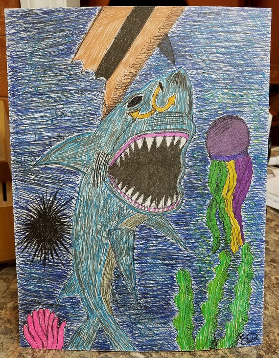 gel pen drawings
