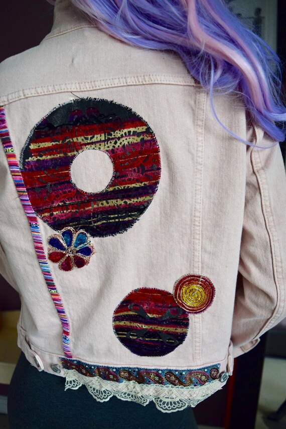 dusky pink denim jacket