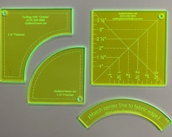 3 1/2" Drunkards Path Template Set (finished size)