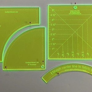 5&quot; Drunkards Path Template Set (finished size)