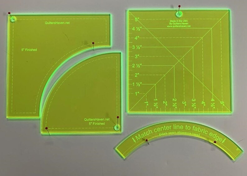 5" Drunkards Path Template Set (finished Size) - Etsy