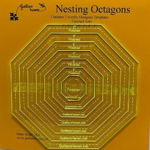 Nesting Octagons for Quilters and Crafters Set #1