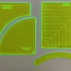 6" Drunkards Path Template Set (finished size)