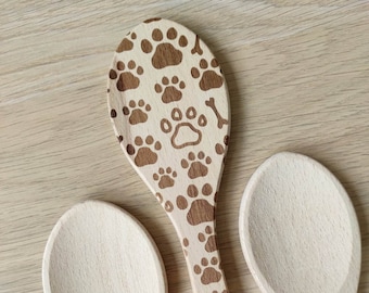 DOGS PAWS wood spoon to kitchen