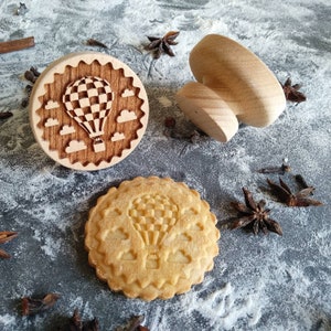 BALOON stamp, embossing wood stamp, engraved stamp by laser