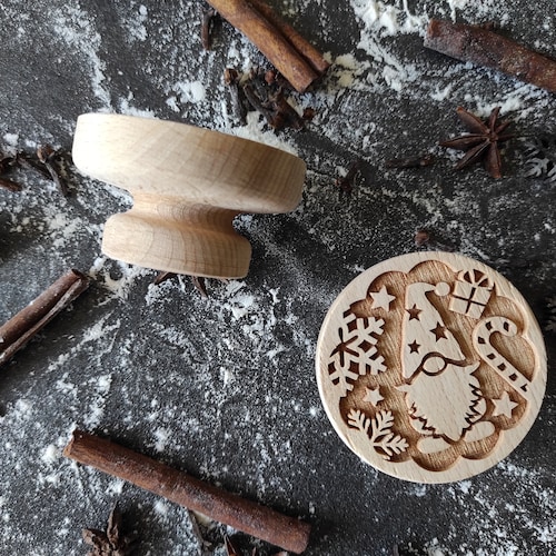 GNOME Stamp Embossing Stamp Laser Engraved Stamp Etsy