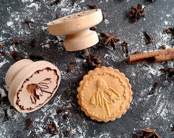 Equinácea, sellos de flores, sello, sello de madera en relieve, sello grabado por láser, regalo de navidad, regalo de bebé