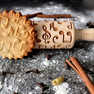 MUSIC rolling pin, embossing rolling pin, engraved rolling pin